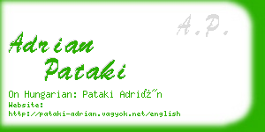 adrian pataki business card